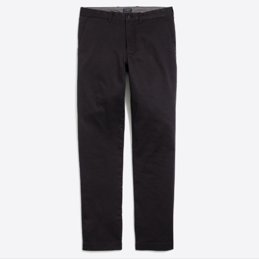 NWT J. Crew Slim Flex Mens 30x30 Black Preppy Business Casual Chino Pants H3167